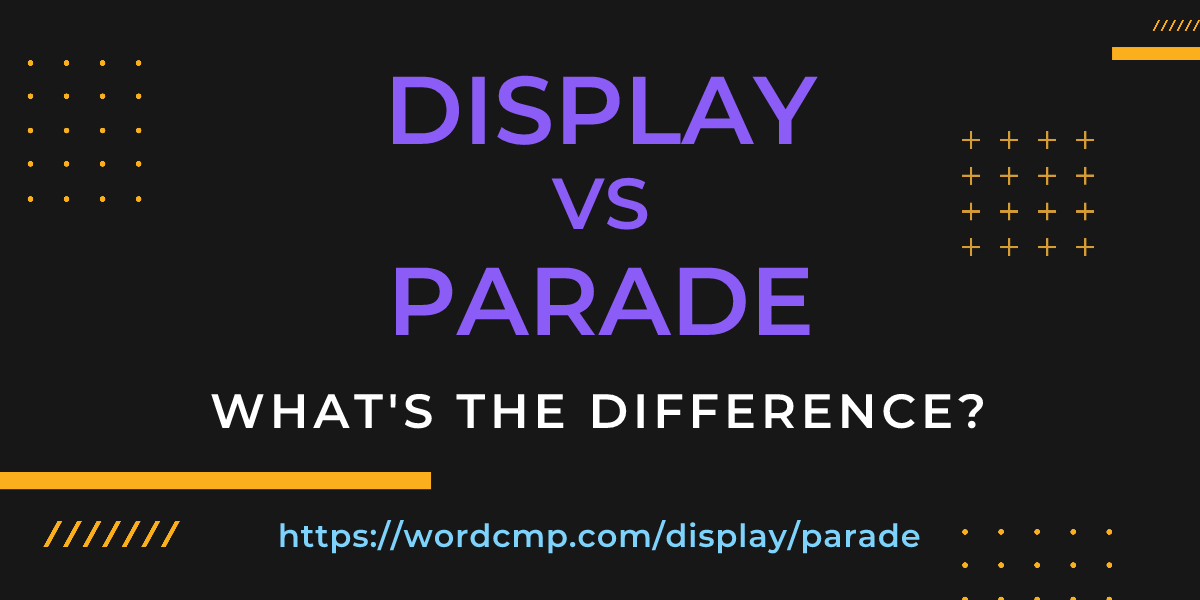 Difference between display and parade