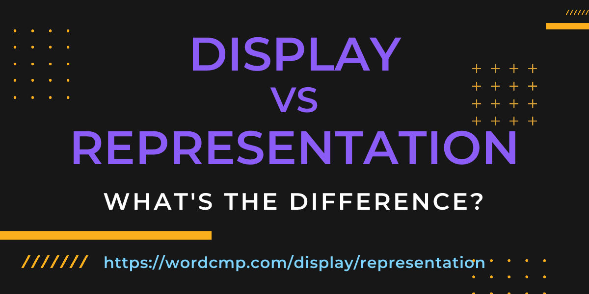 Difference between display and representation