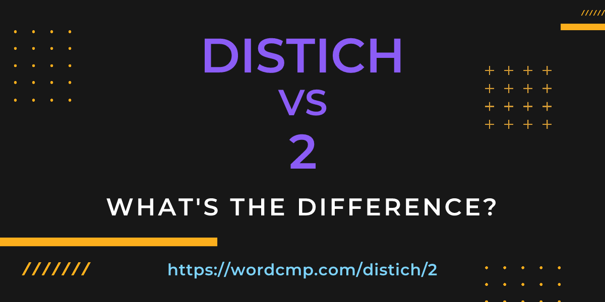Difference between distich and 2