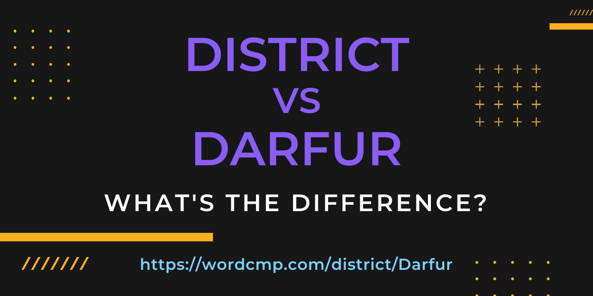 Difference between district and Darfur