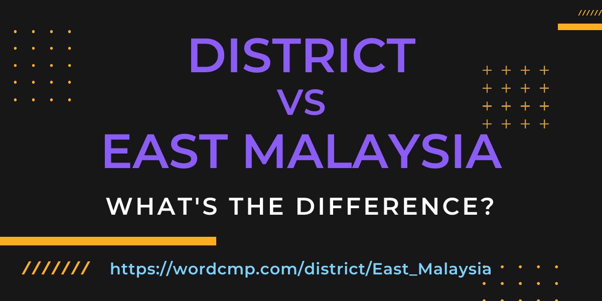 Difference between district and East Malaysia