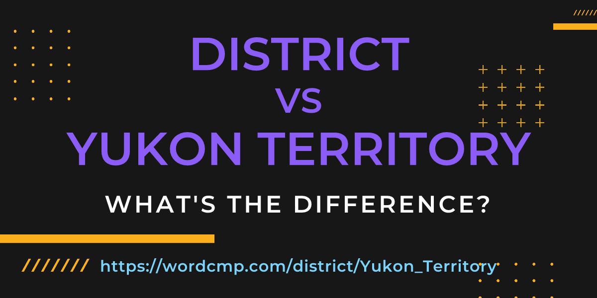 Difference between district and Yukon Territory