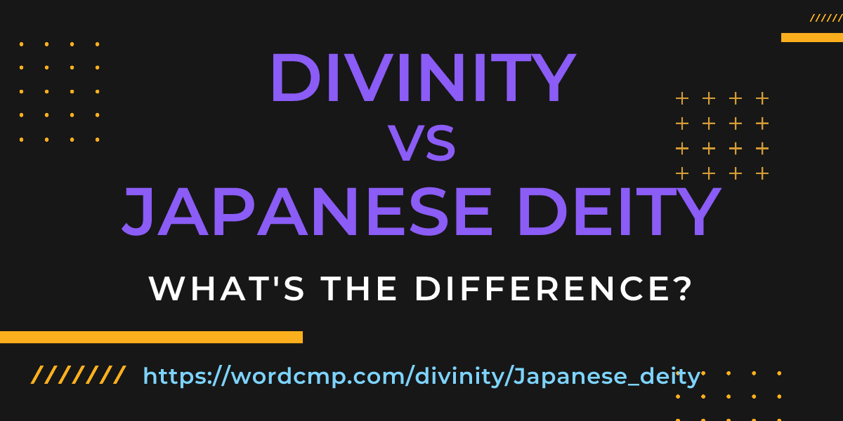 Difference between divinity and Japanese deity