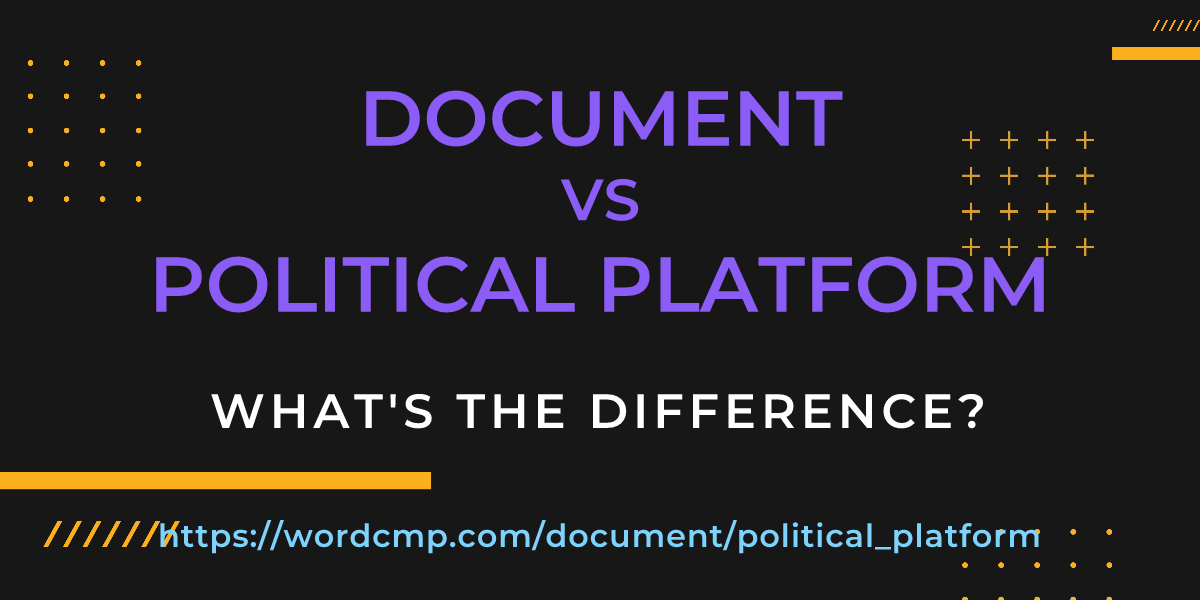 Difference between document and political platform