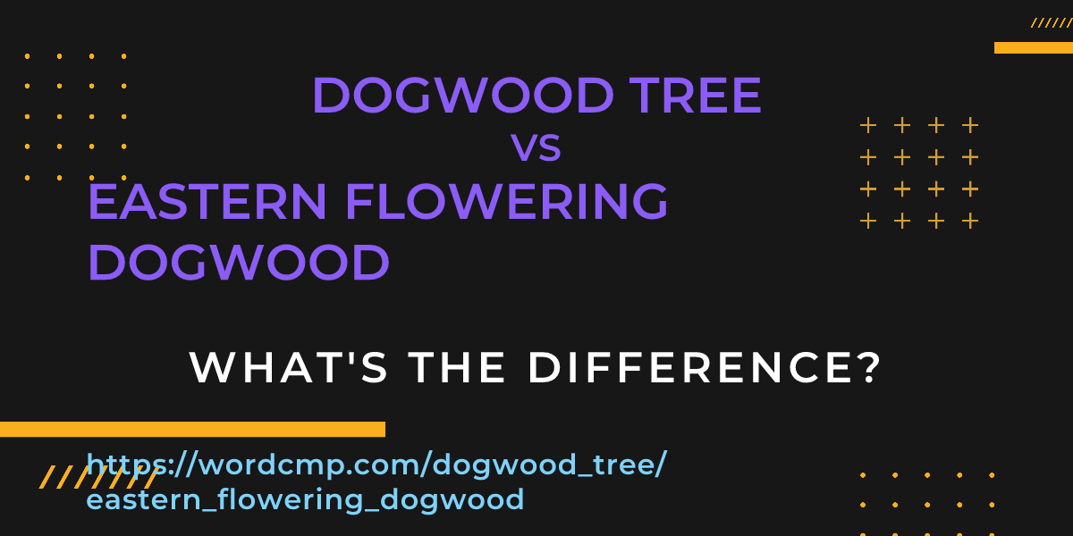 Difference between dogwood tree and eastern flowering dogwood