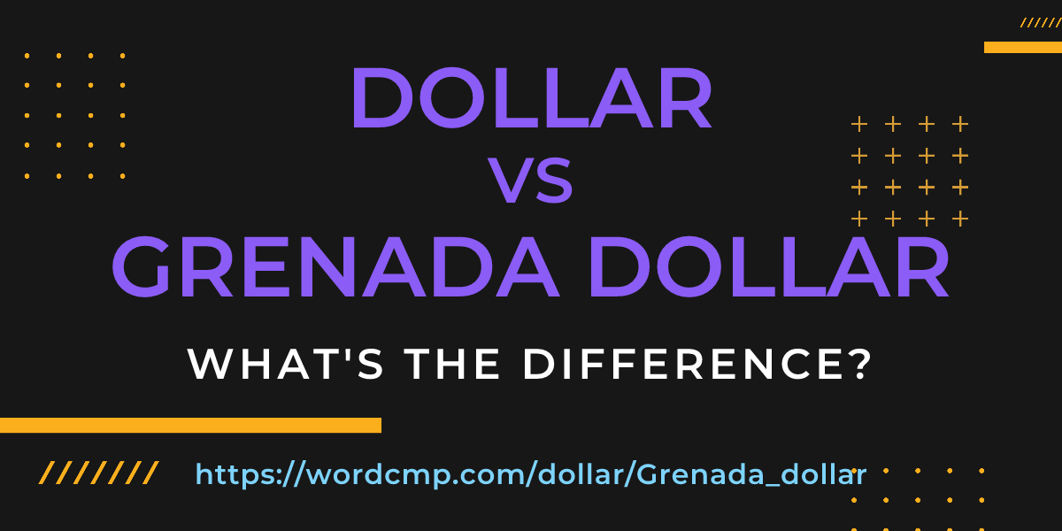 Difference between dollar and Grenada dollar
