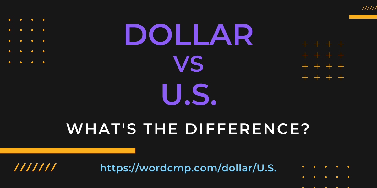 Difference between dollar and U.S.