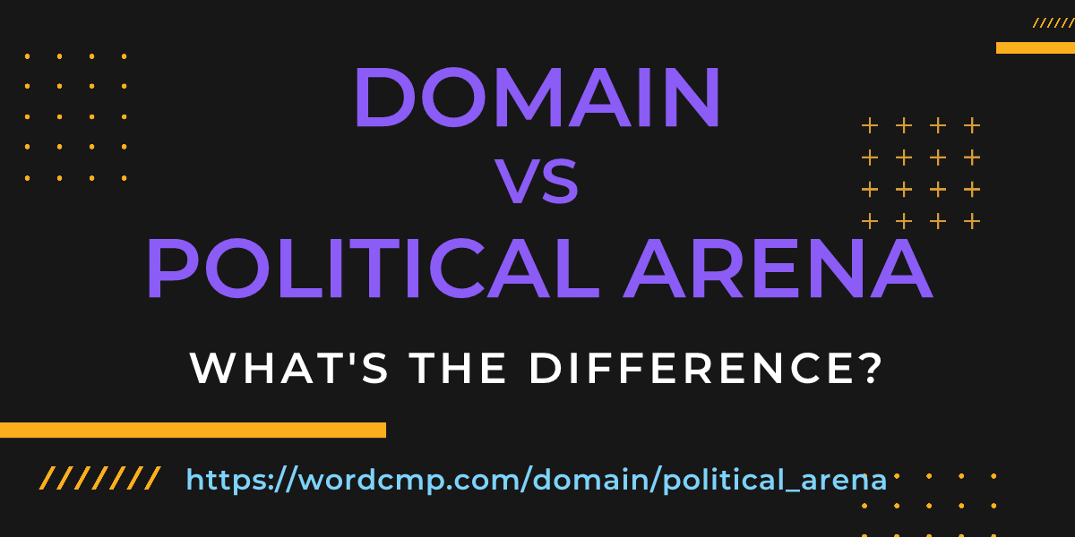 Difference between domain and political arena