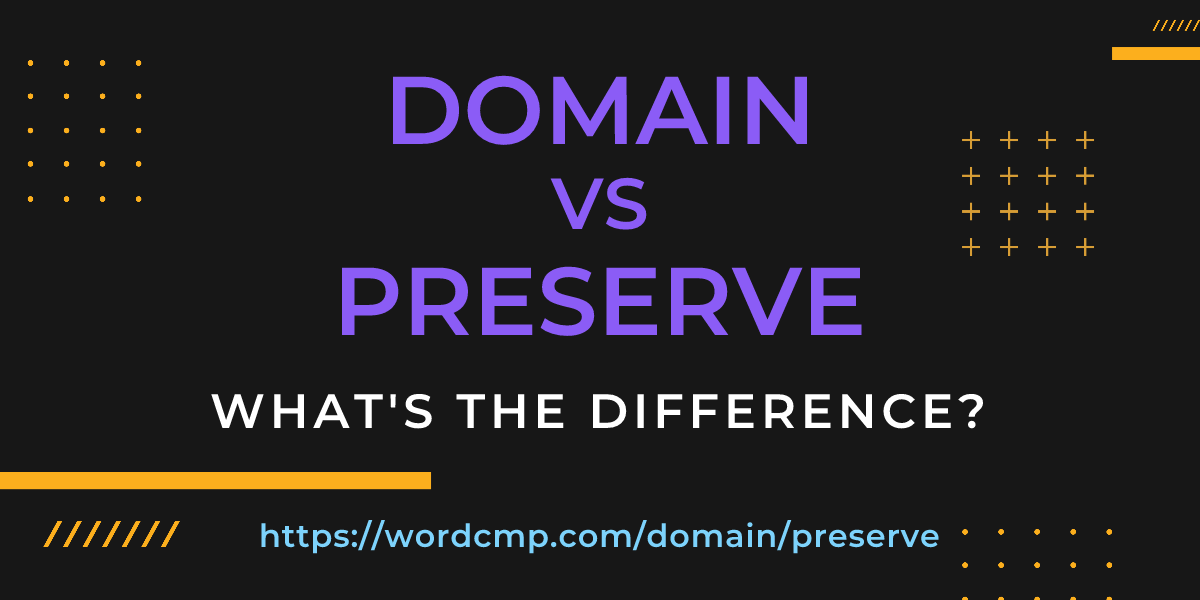 Difference between domain and preserve