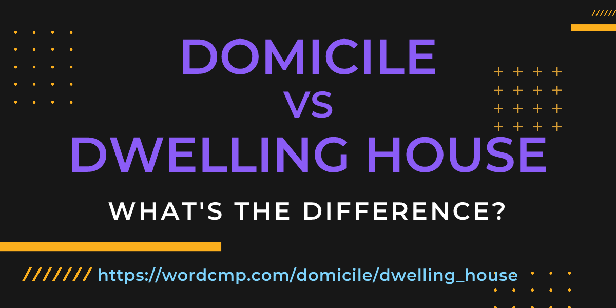Difference between domicile and dwelling house
