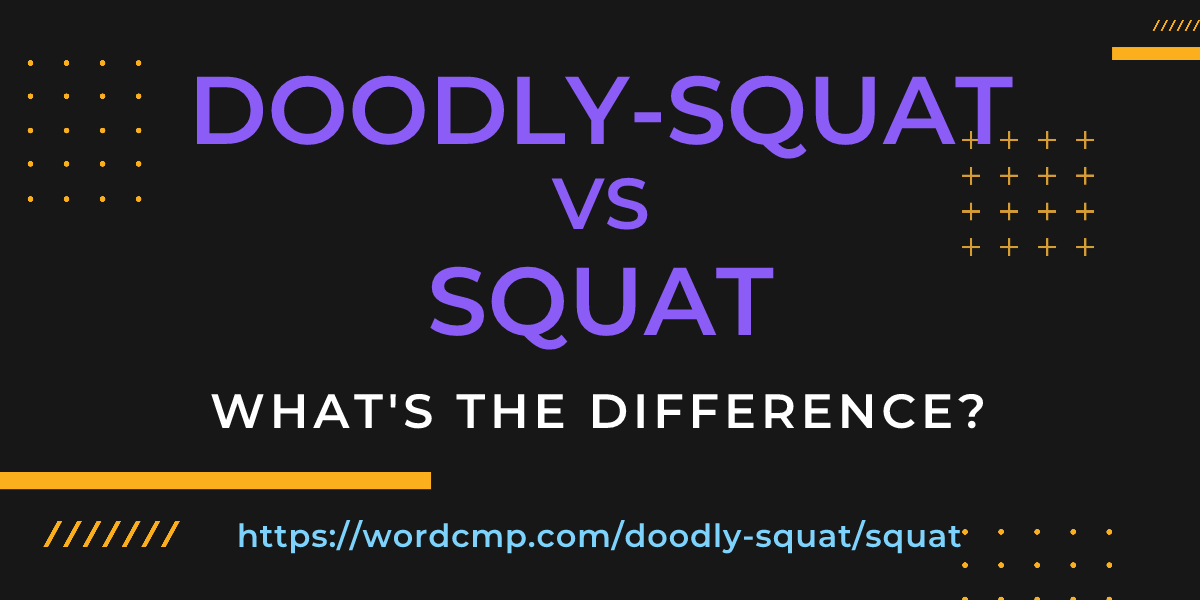 Difference between doodly-squat and squat