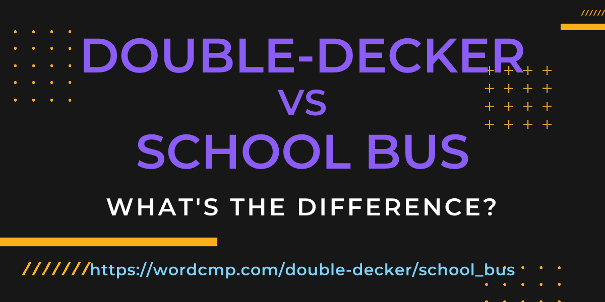 Difference between double-decker and school bus
