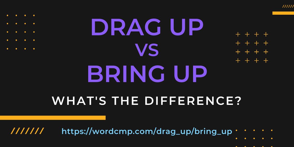 Difference between drag up and bring up