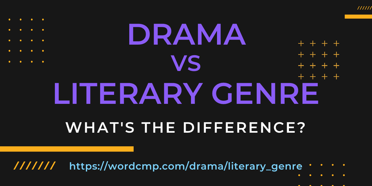 Difference between drama and literary genre