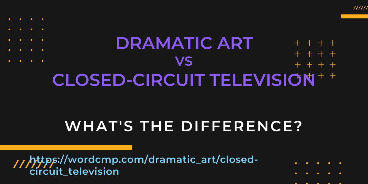 Difference between dramatic art and closed-circuit television