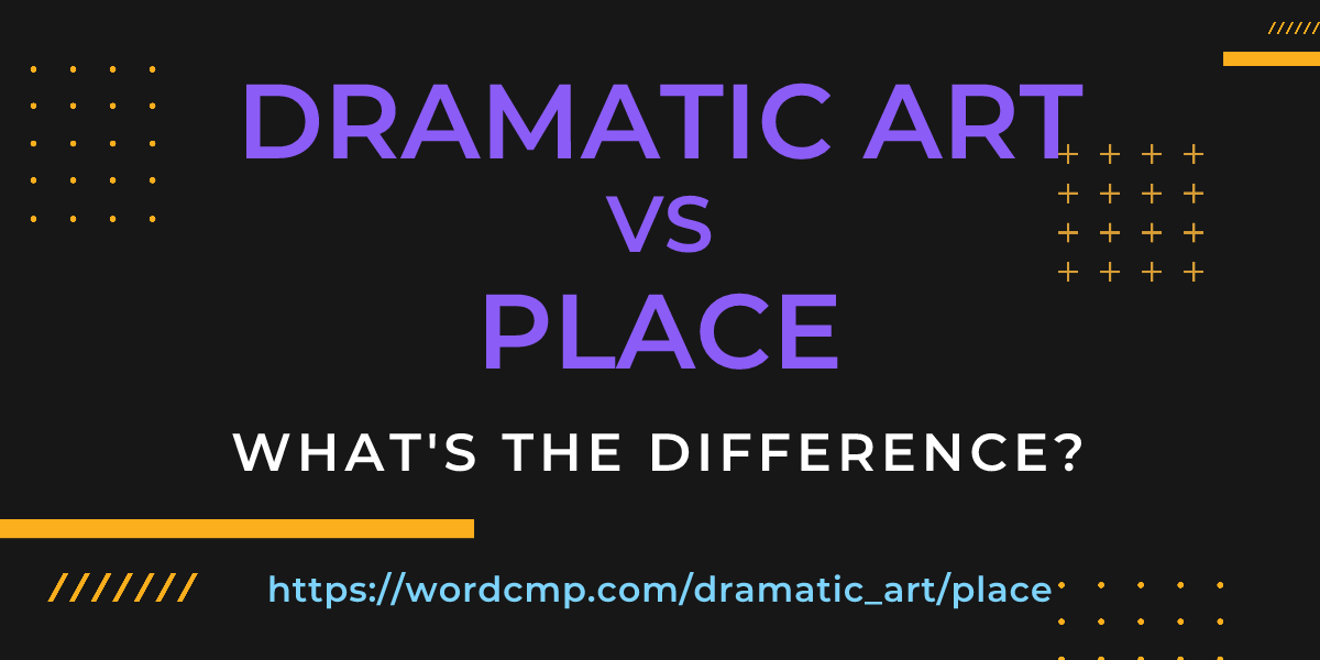 Difference between dramatic art and place