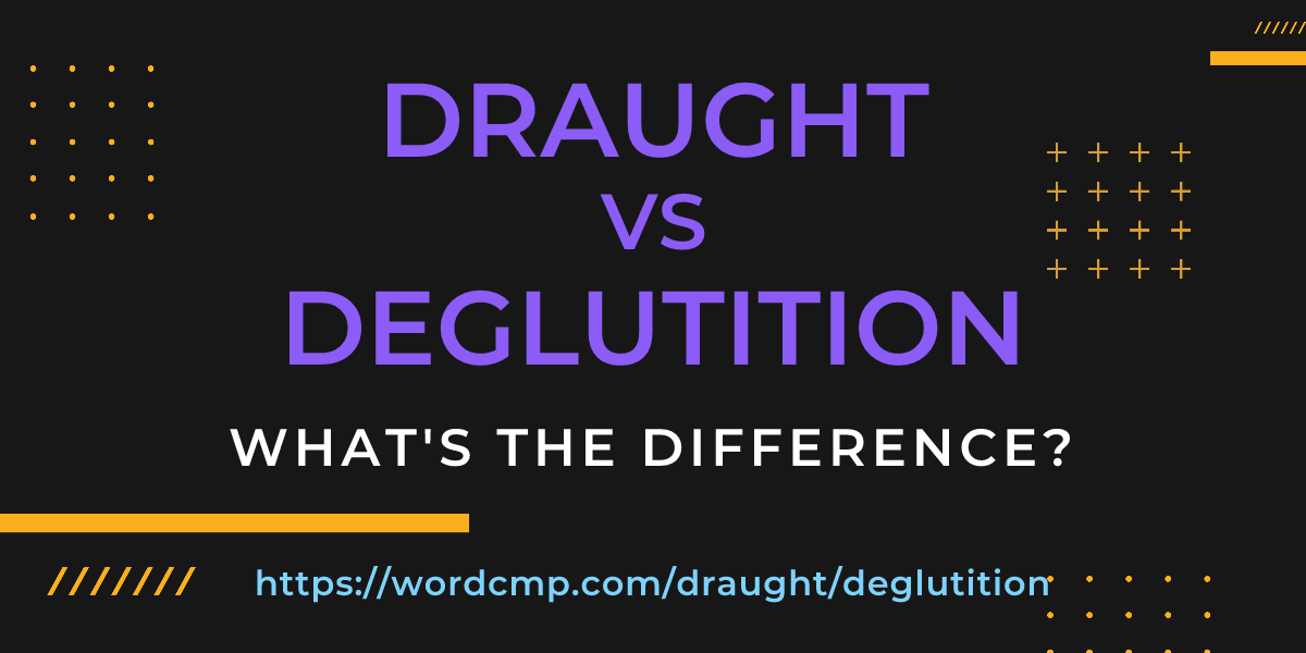 Difference between draught and deglutition