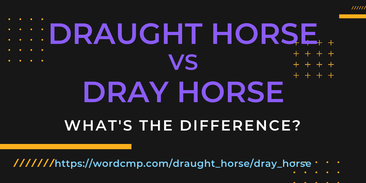 Difference between draught horse and dray horse