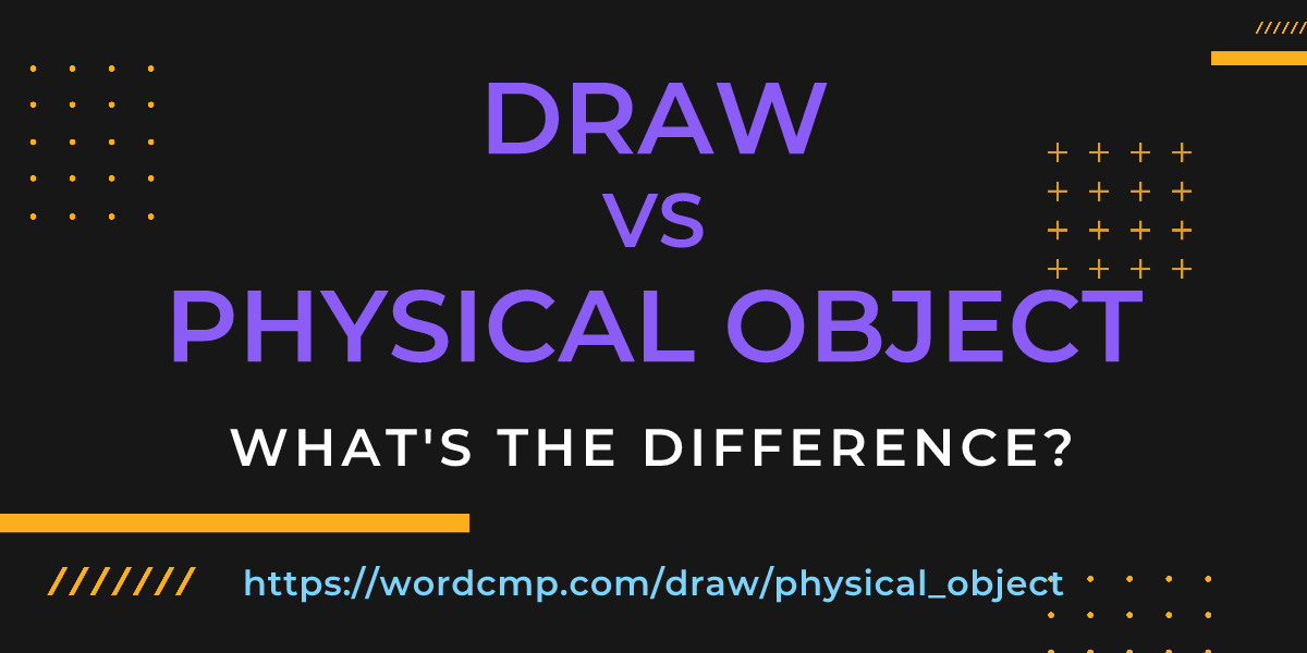 Difference between draw and physical object