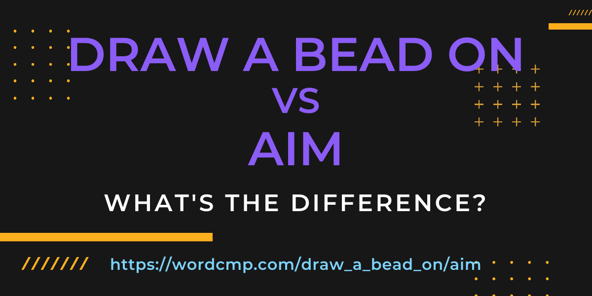 Difference between draw a bead on and aim