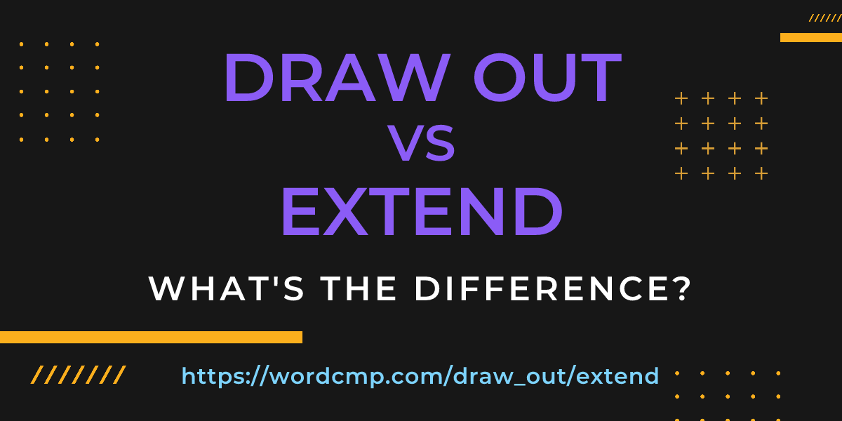 Difference between draw out and extend