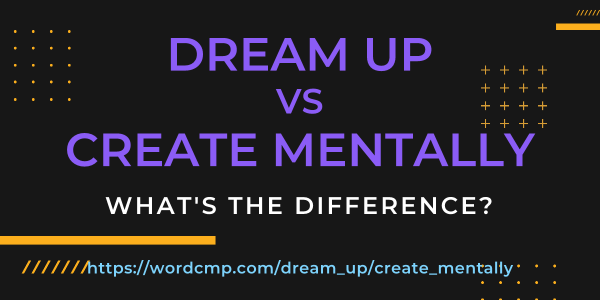 Difference between dream up and create mentally