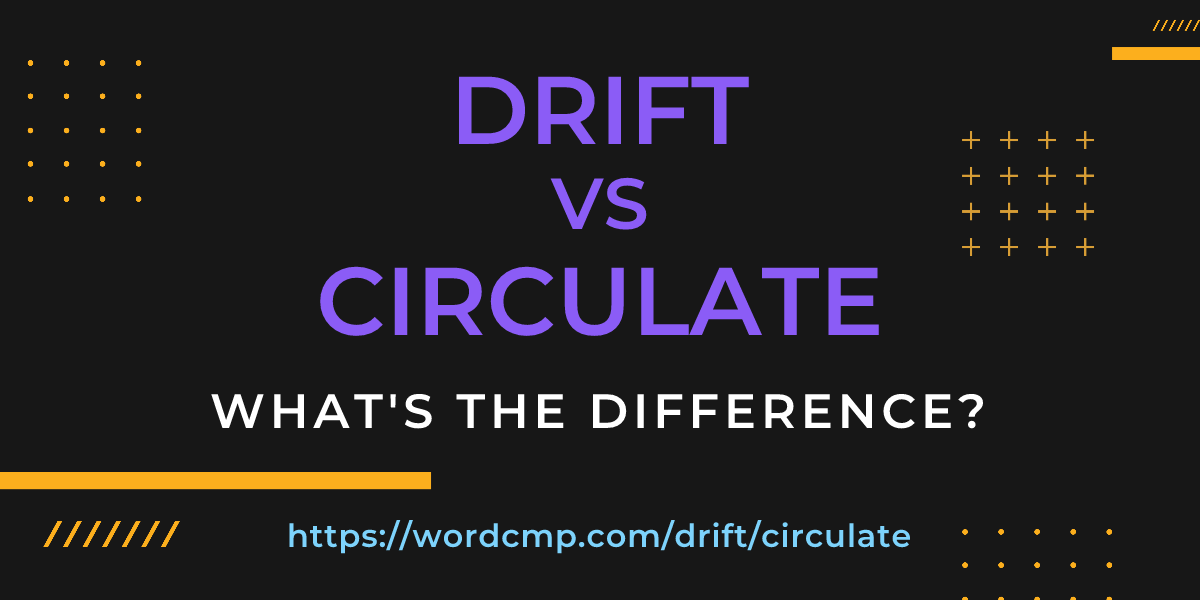 Difference between drift and circulate
