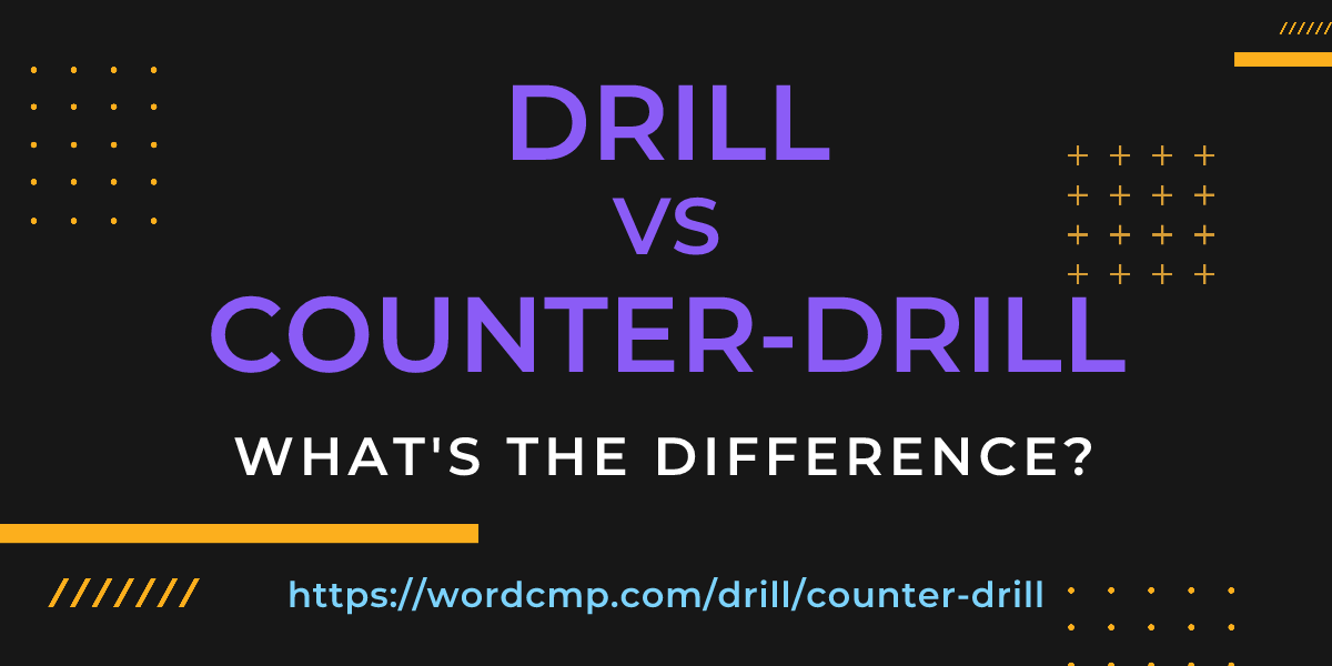 Difference between drill and counter-drill