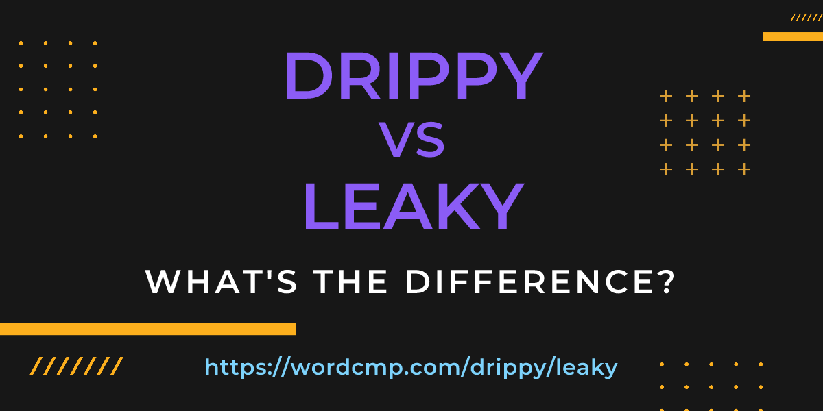 Difference between drippy and leaky