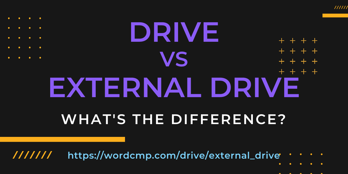 Difference between drive and external drive