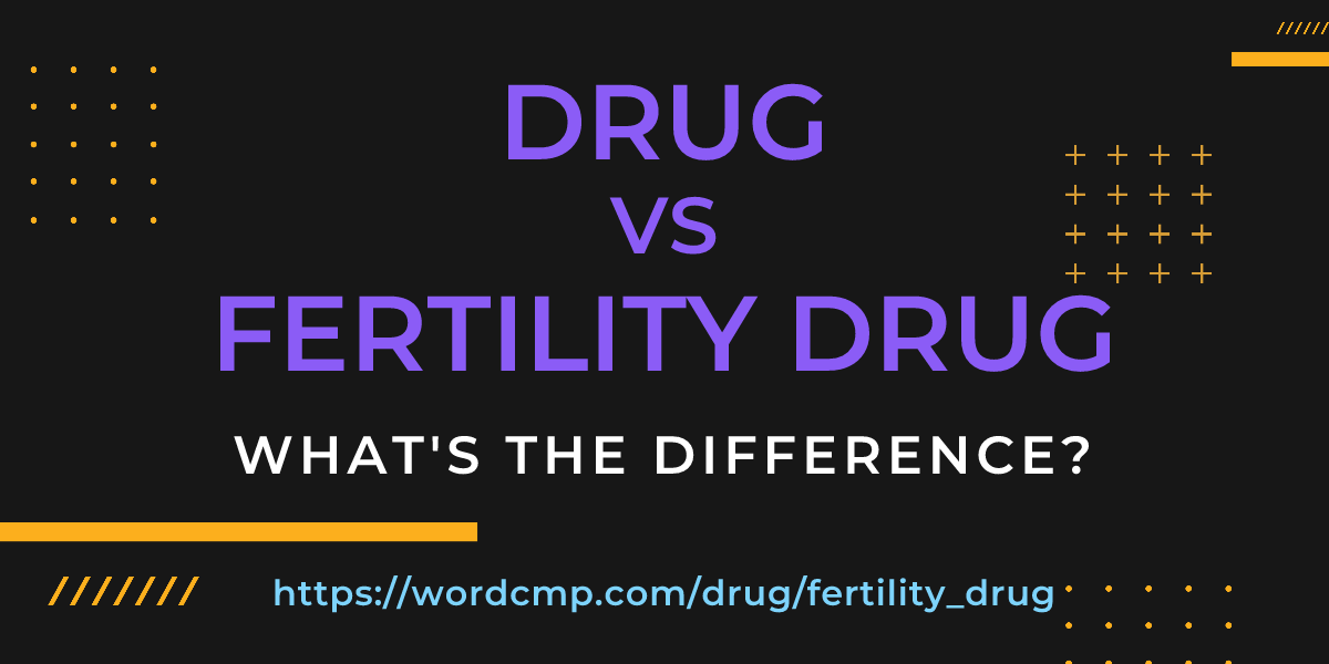 Difference between drug and fertility drug