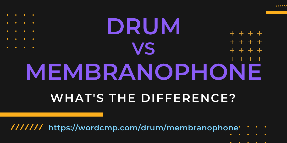 Difference between drum and membranophone