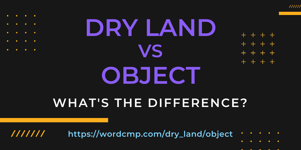 Difference between dry land and object