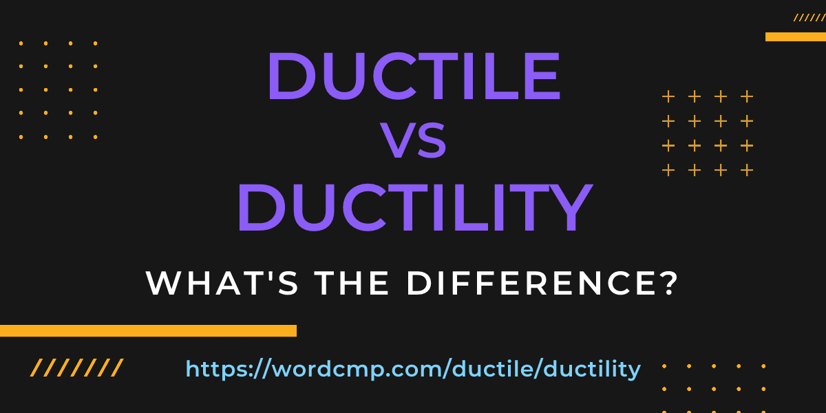 Difference between ductile and ductility
