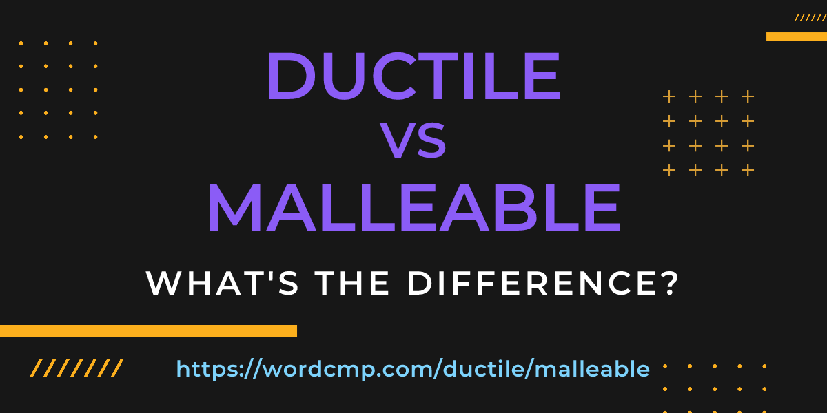 Difference between ductile and malleable