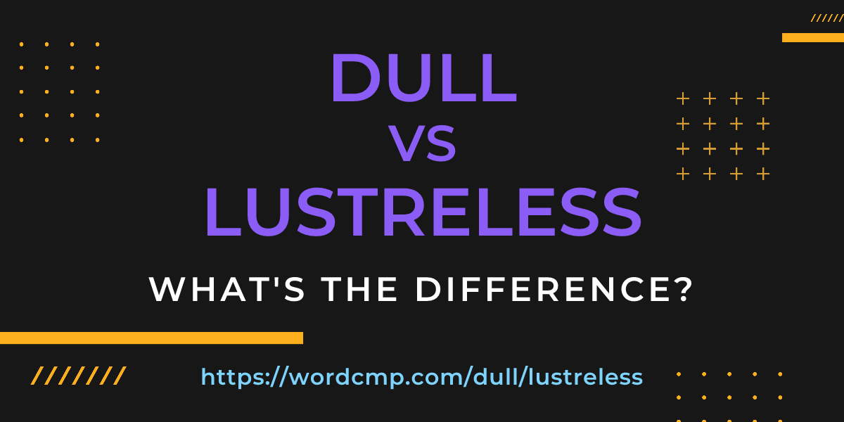 Difference between dull and lustreless