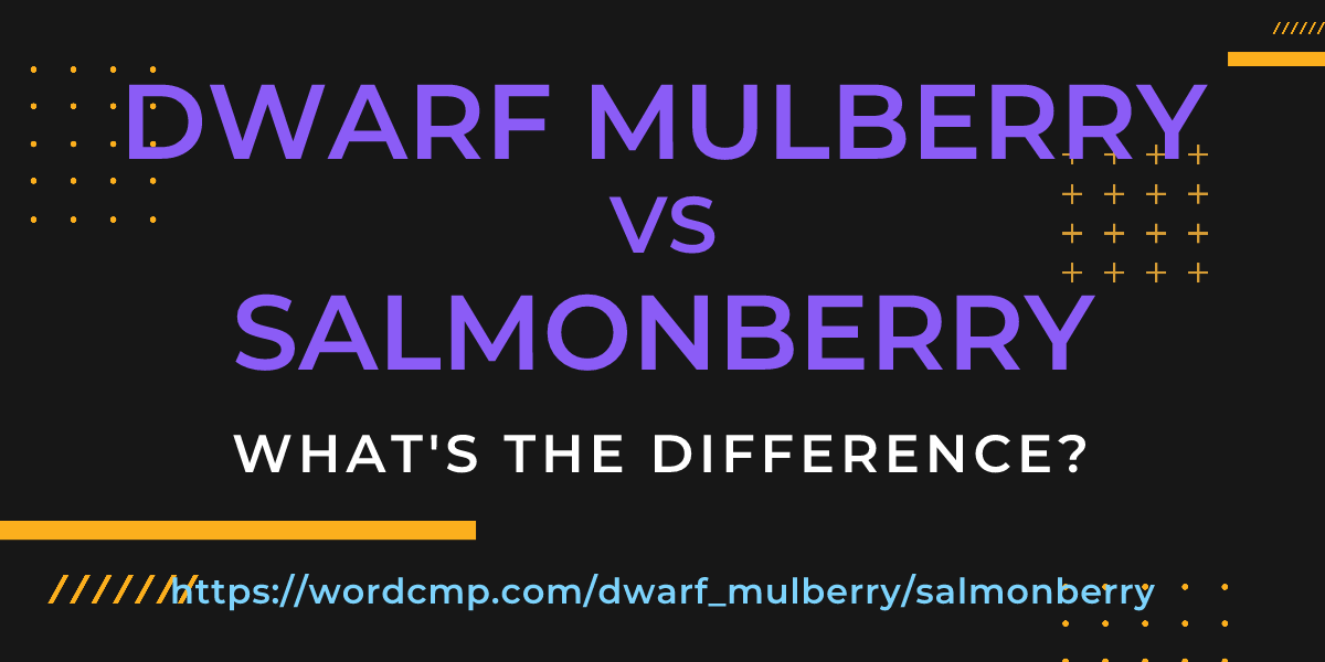 Difference between dwarf mulberry and salmonberry