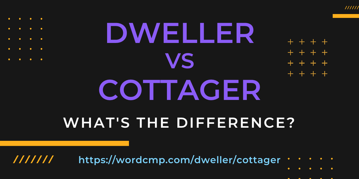 Difference between dweller and cottager