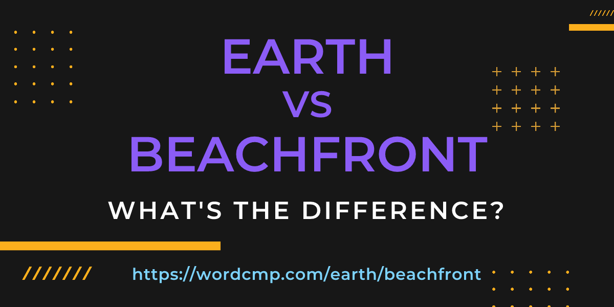 Difference between earth and beachfront