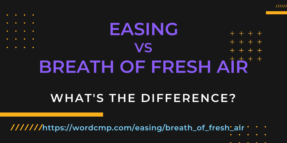 Difference between easing and breath of fresh air