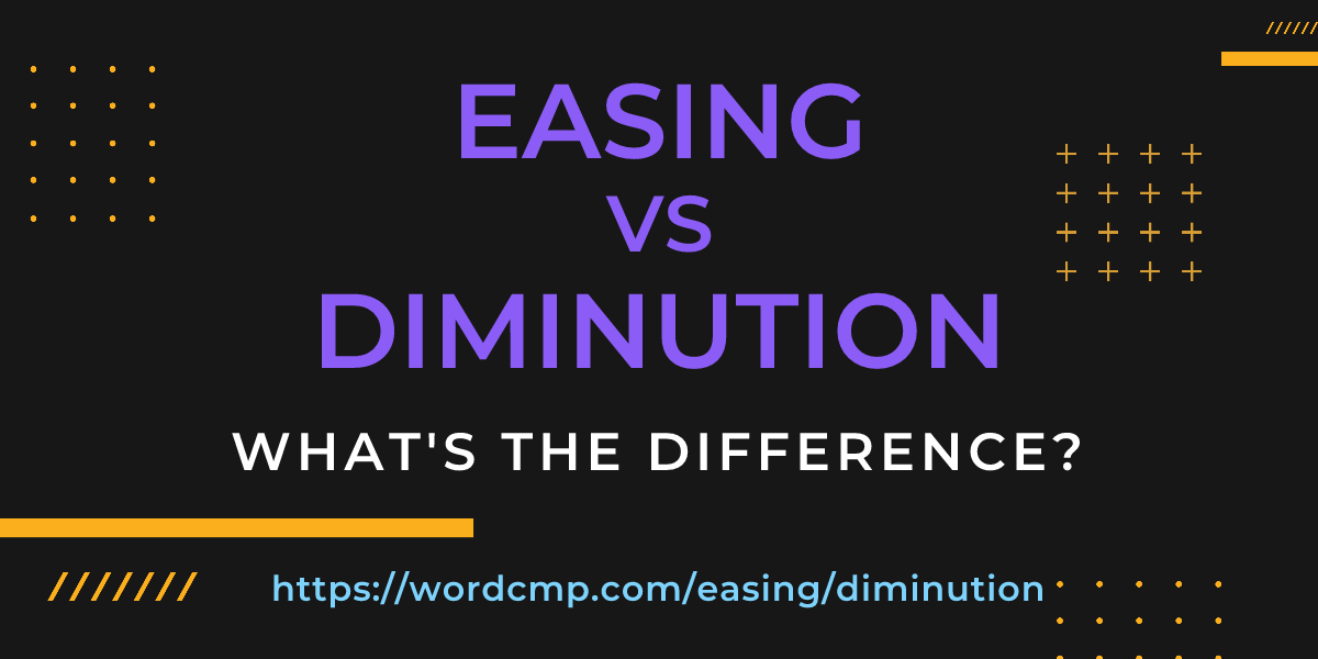 Difference between easing and diminution