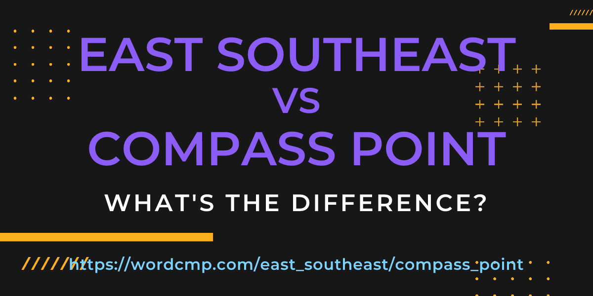Difference between east southeast and compass point