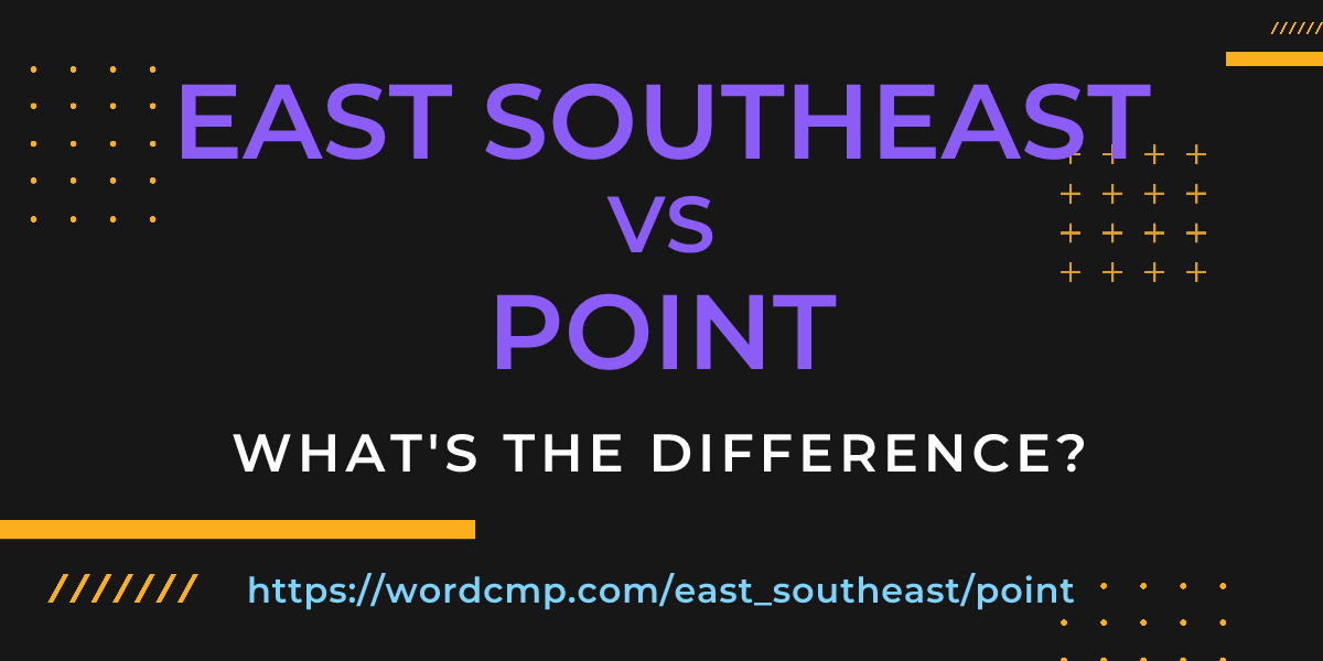 Difference between east southeast and point