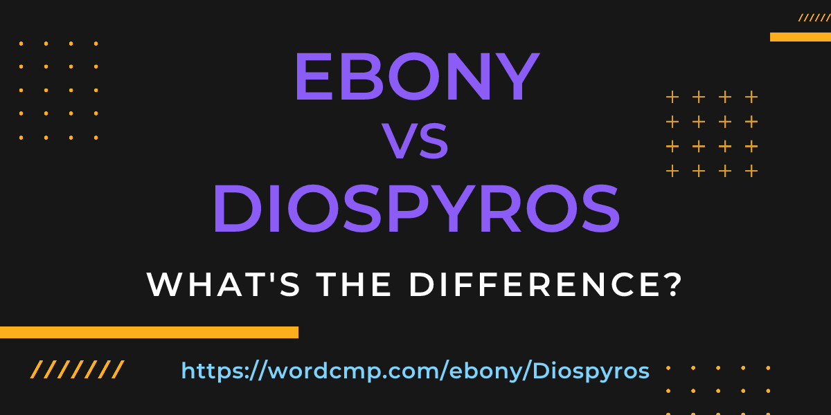 Difference between ebony and Diospyros