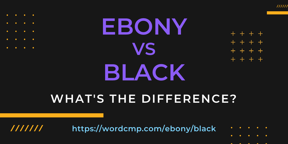 Difference between ebony and black
