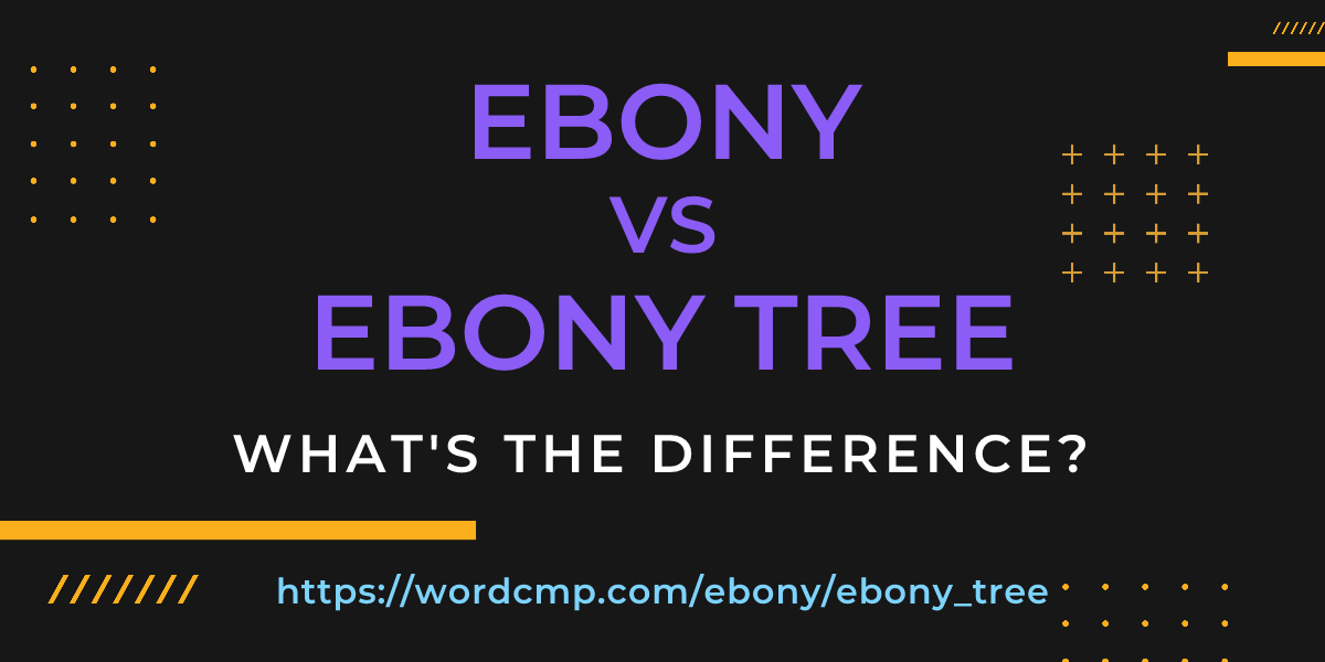 Difference between ebony and ebony tree