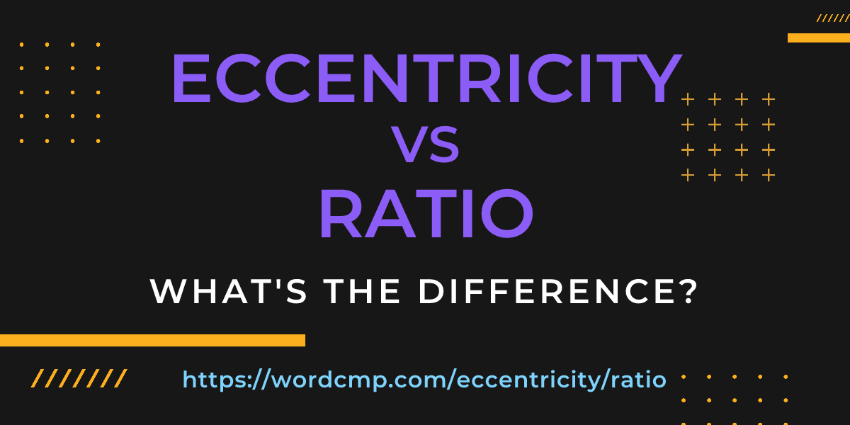 Difference between eccentricity and ratio