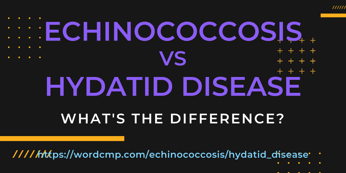 Difference between echinococcosis and hydatid disease