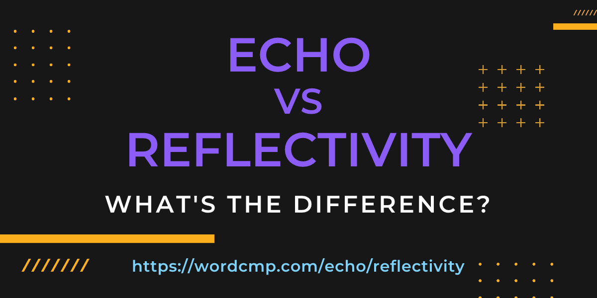 Difference between echo and reflectivity