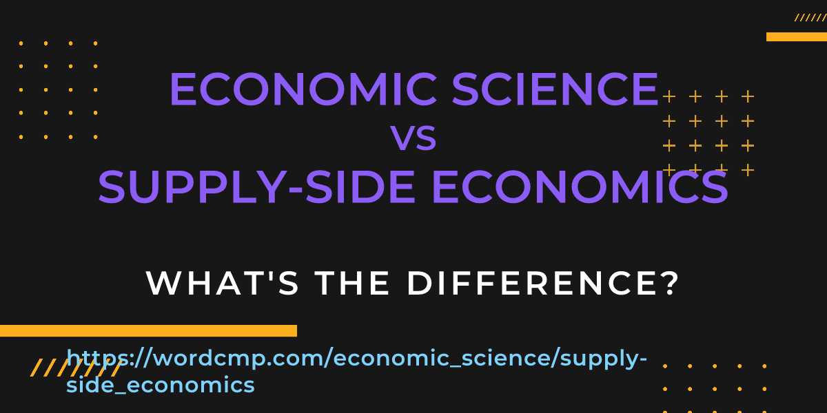 Difference between economic science and supply-side economics